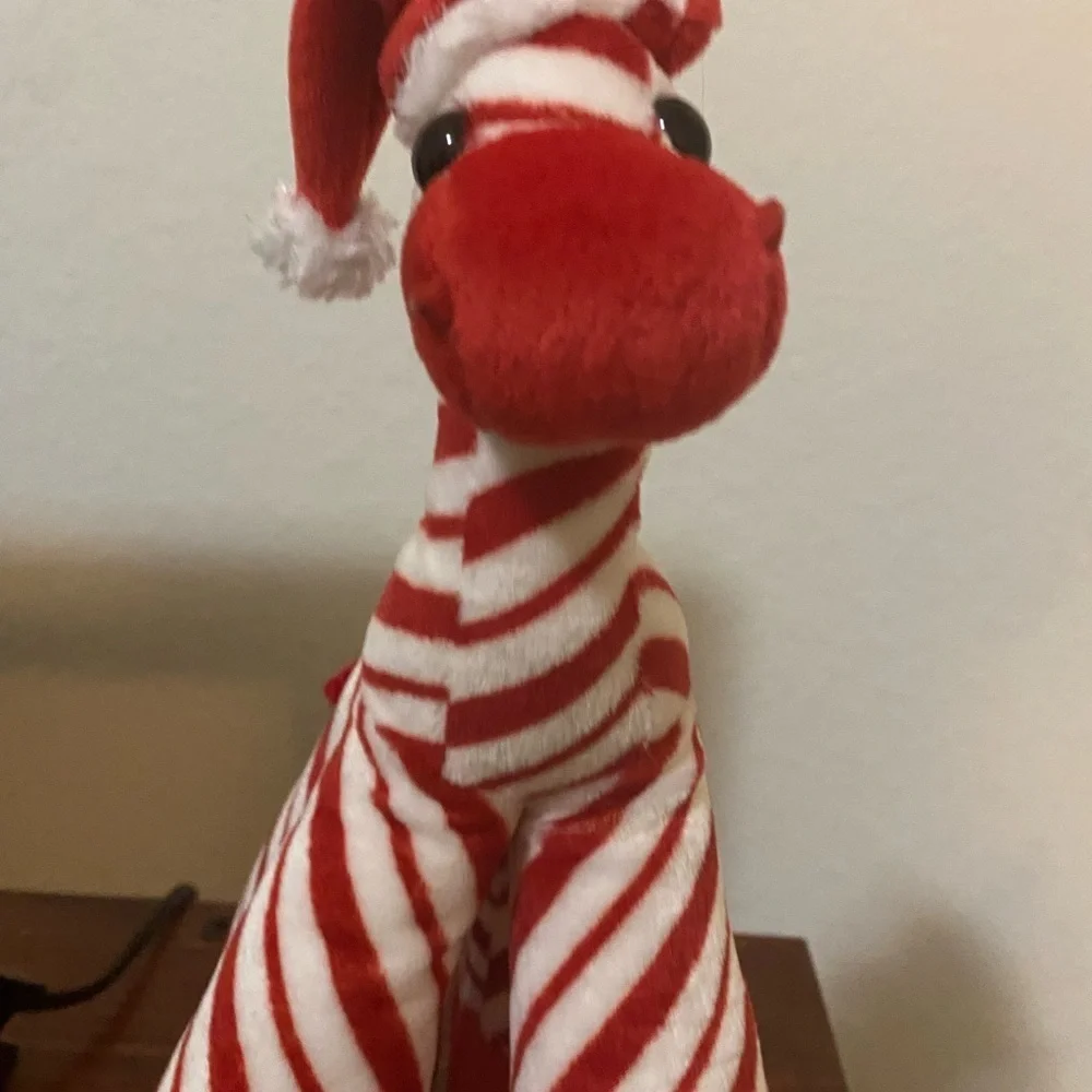 VTG Rare Bestever Funny Feet Peppermint Candy Cane Weighted Christmas 14”Pony